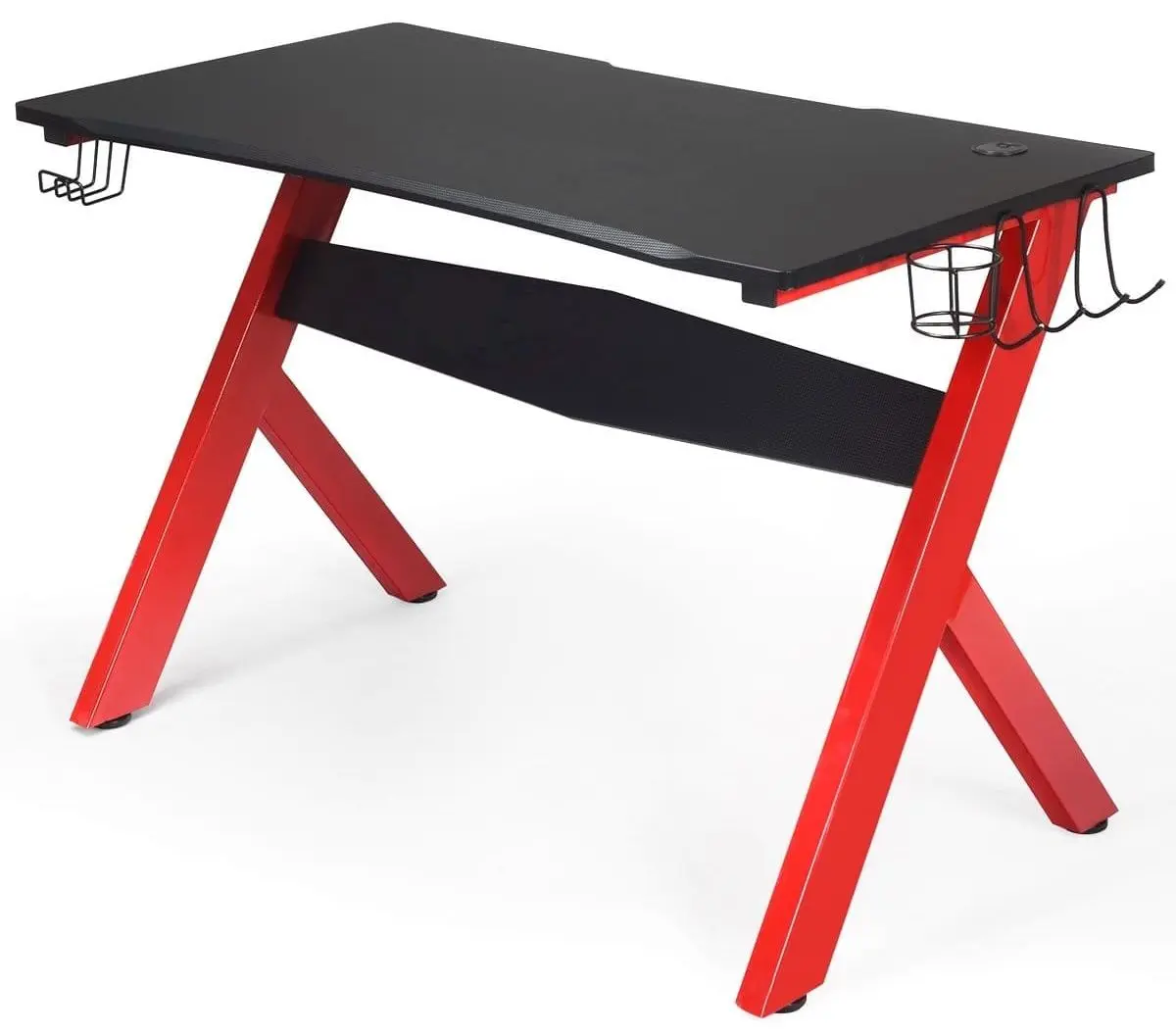Masa de calculator pentru jocuri Costway HW61561 (Black/Red)