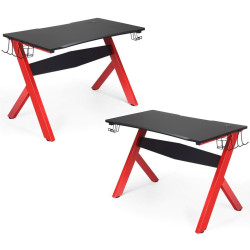 Masa de calculator pentru jocuri Costway HW61561 (Black/Red) Thumb