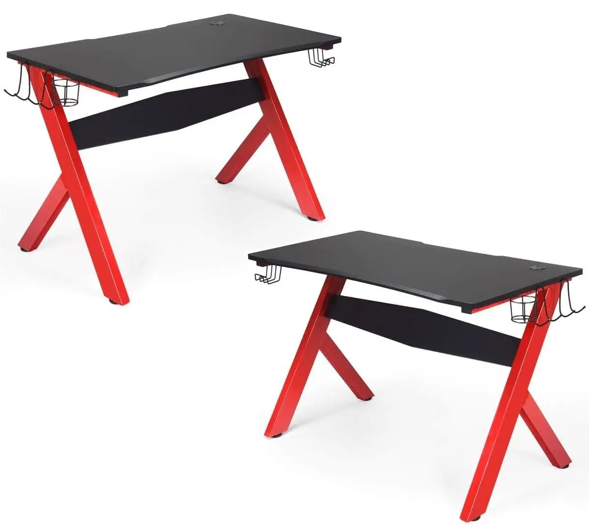 Masa de calculator pentru jocuri Costway HW61561 (Black/Red)