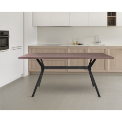 Стол DP Mira 170x80cm (Black/Brown)