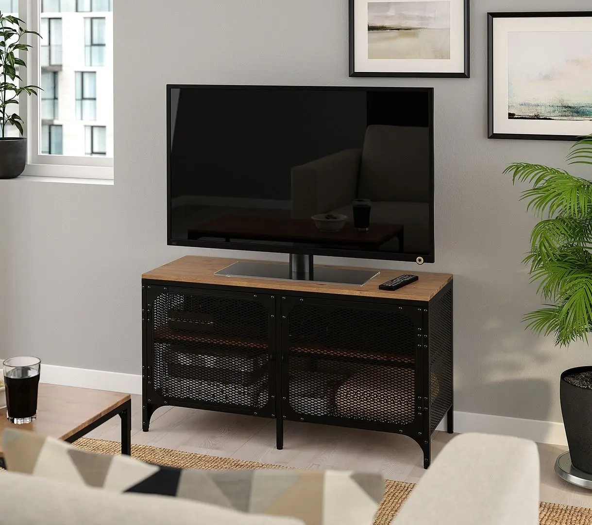 Tumba pentru TV Ikea Fjallbo 100x36x54 (Negru)