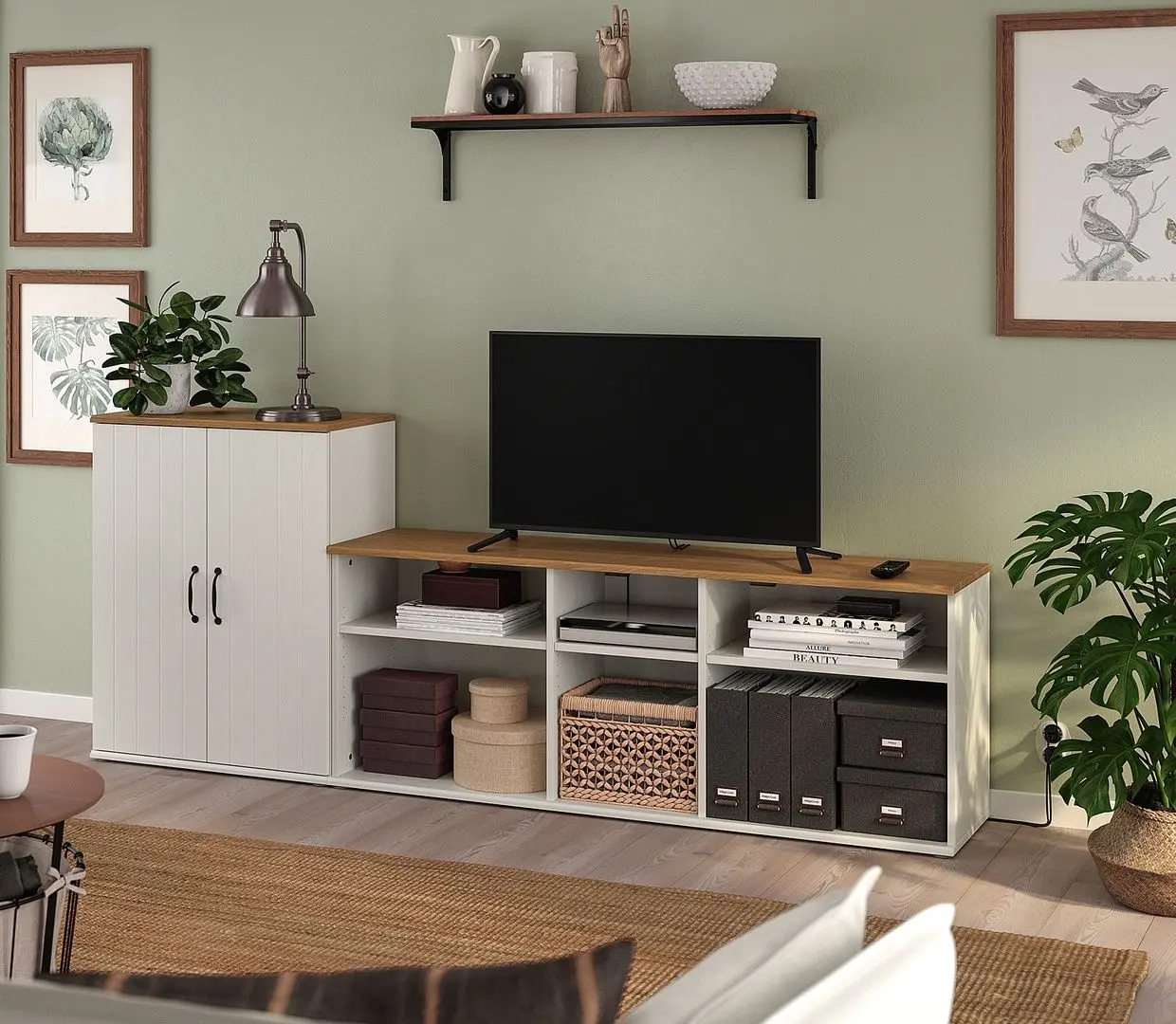 Tumba pentru TV Ikea Skruvby 226x38x90 (Alb)