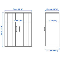 Tumba pentru TV Ikea Skruvby 226x38x90 (Alb) Thumb