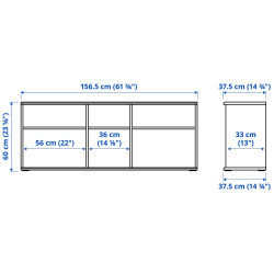Tumba pentru TV Ikea Skruvby 226x38x90 (Alb) Thumb