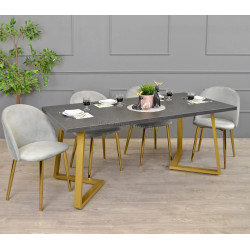 Стол DP Frida 180x90 (Black/Gold)