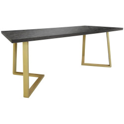 Стол DP Frida 180x90 (Black/Gold) Thumb