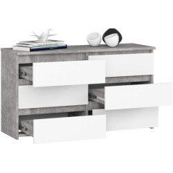 Comoda Akord CL 100 6S (Concrete/White) Thumb