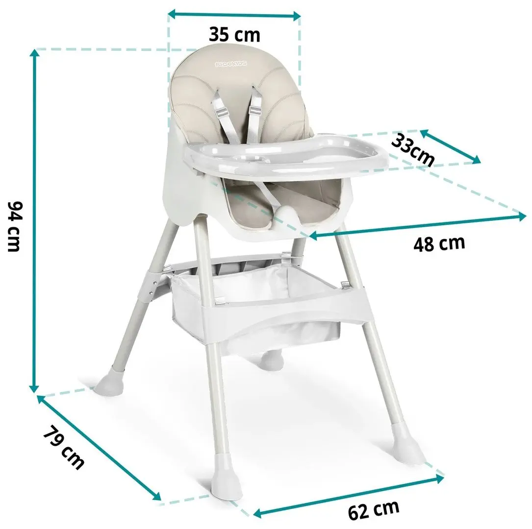 Scaun pentru hranire 3in1 RicoKids Milo (Grey)