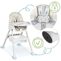 Scaun pentru hranire 3in1 RicoKids Milo (Grey) Thumb