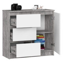 Tumba Akord K80 Jerry 1 3S (Concrete/White) Thumb