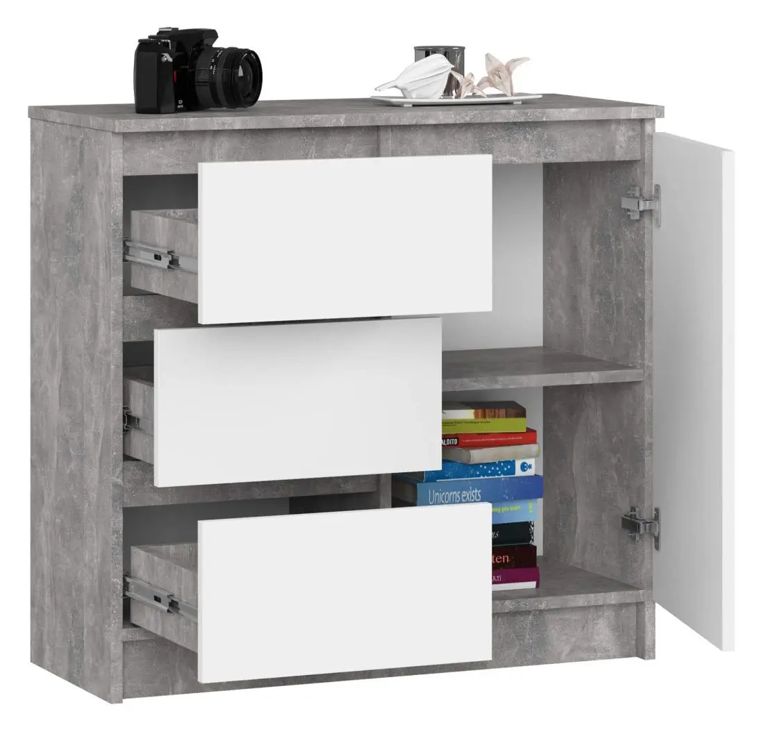 Tumba Akord K80 Jerry 1 3S (Concrete/White)