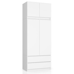 Dulap cu mezanin Akord S90 2D2SZ (White) Thumb