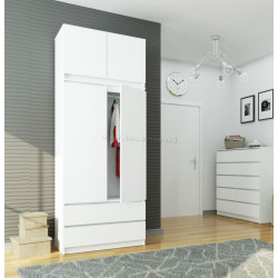 Dulap cu mezanin Akord S90 2D2SZ (White)