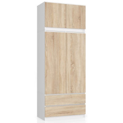 Шкаф с антресолью Akord S90 2D2SZ (White/Sonoma Oak) Thumb