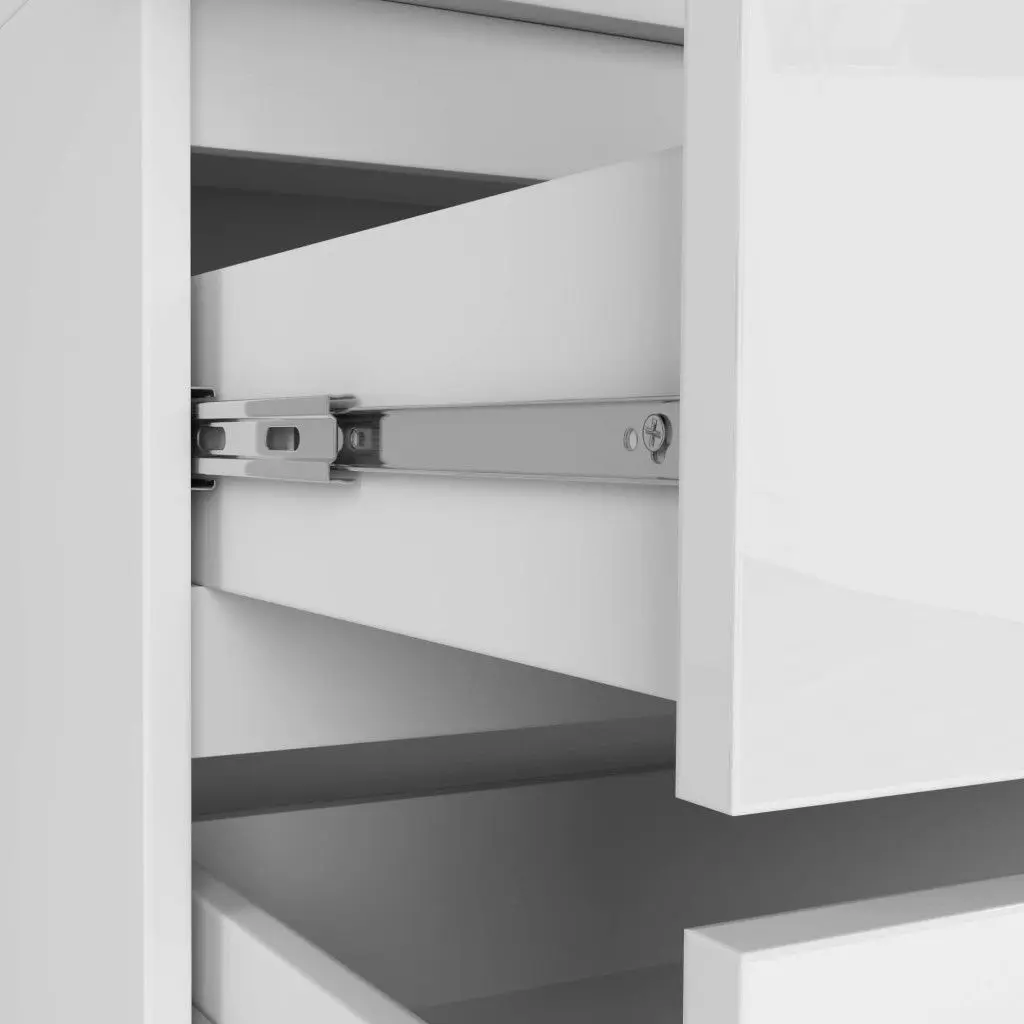 Dulap  cu mezanin Akord S90 2D2SZ (White/White Gloss)