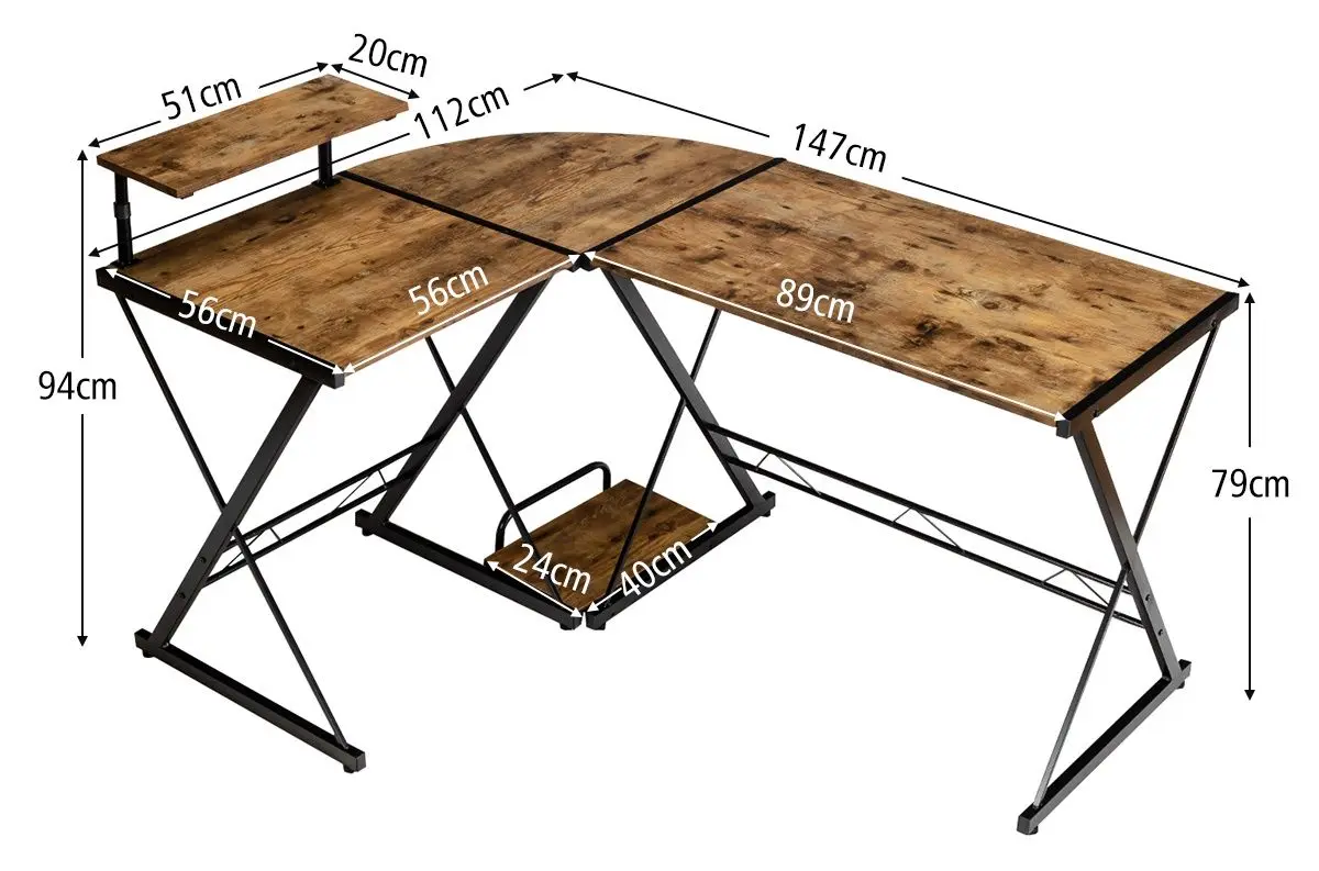 Masa de calculator Costway HW65968TN (Antique)