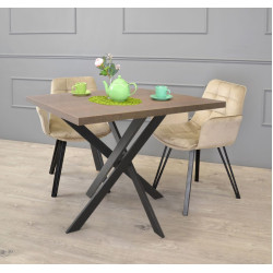 Masa DP Torino 900x900 (Black/Wood)