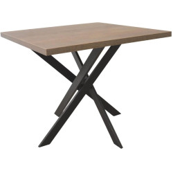 Стол DP Torino 900x900 (Black/Wood) Thumb