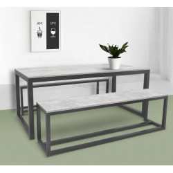 Set de sufragerie DP 3-Piece/6-Seat (Concrete Gray/Black)