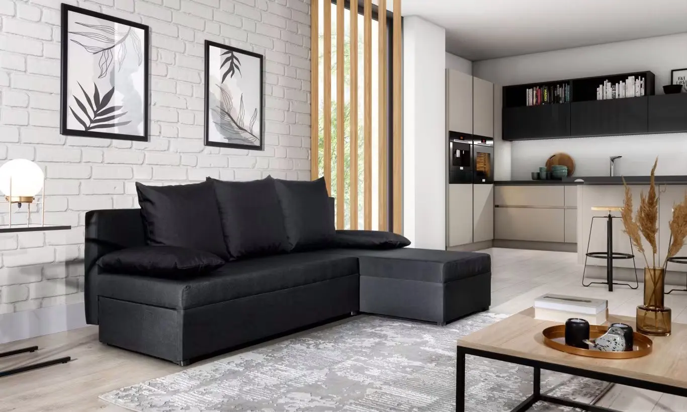 Canapea de colt Eltap Gino Sawana 14 (Black)