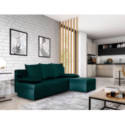 Canapea de colt Eltap Gino Nube 35 (Emerald)