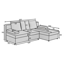 Canapea de colt Eltap Gino Nube 45 (Mustard) Thumb