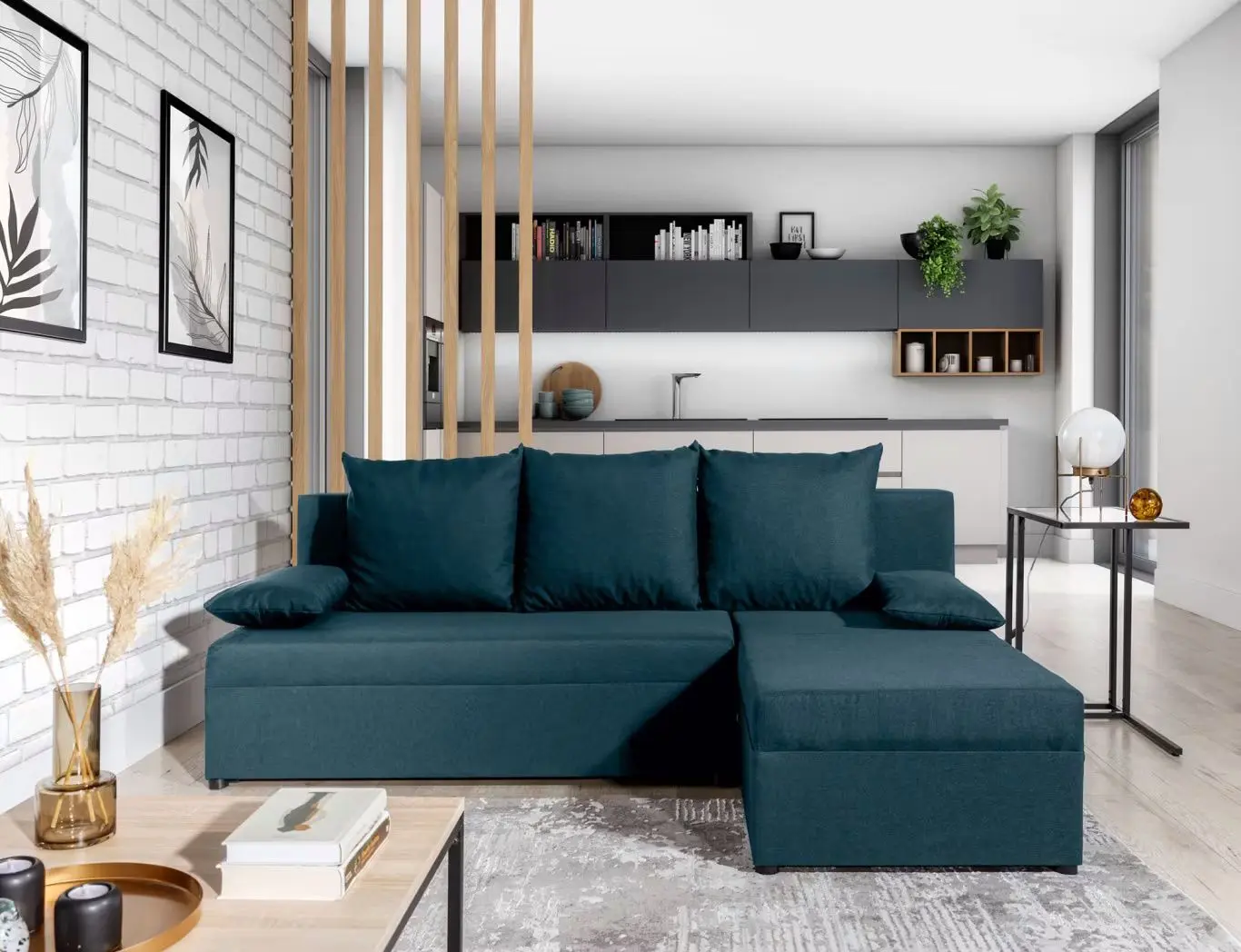 Canapea de colt Eltap Gino Nube 40 (Blue)