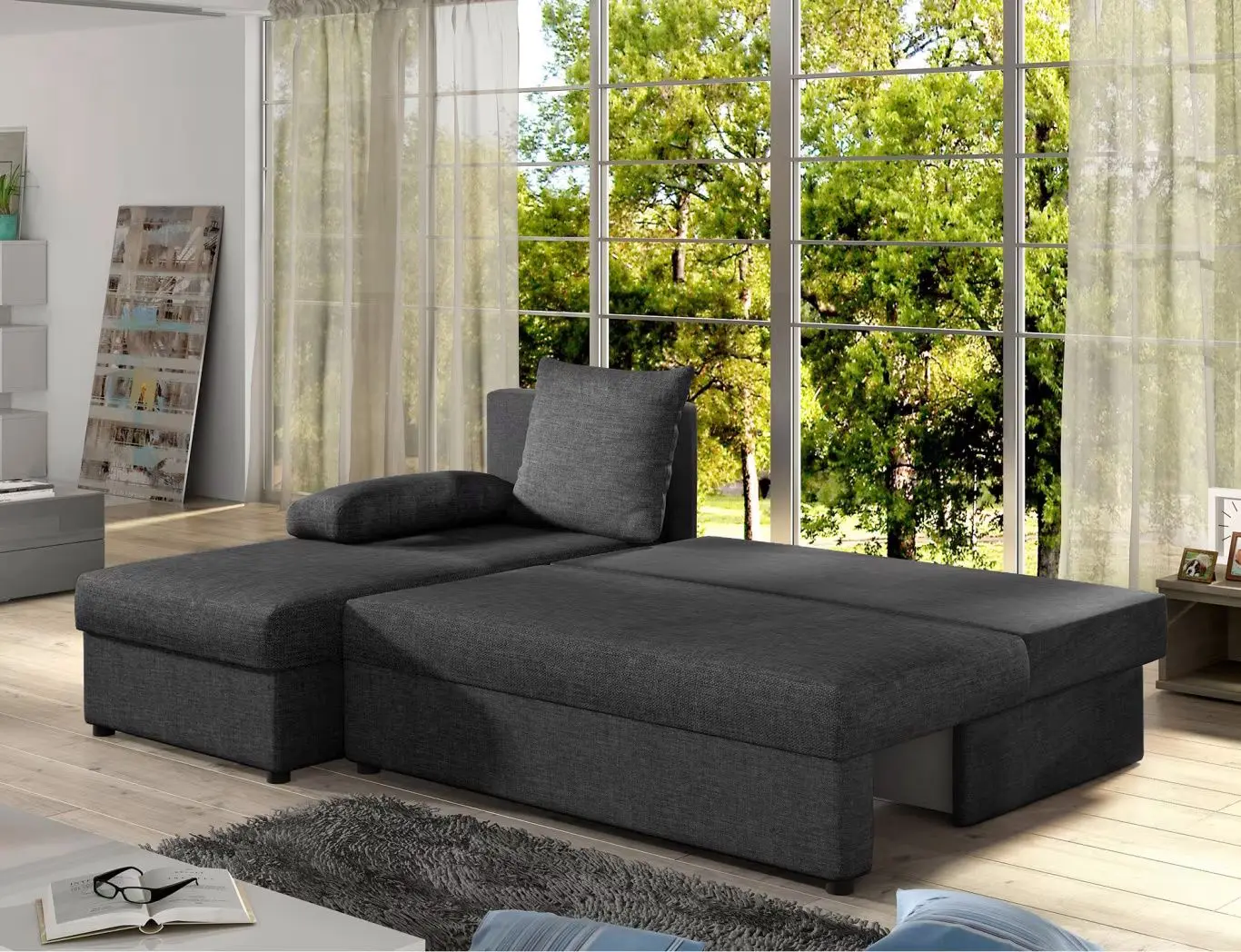 Canapea de colt Eltap Gino Sawana 05 (Dark Gray)