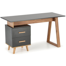 Masa de birou Halmar Sergio (Anthracite/Wotan Oak) Thumb