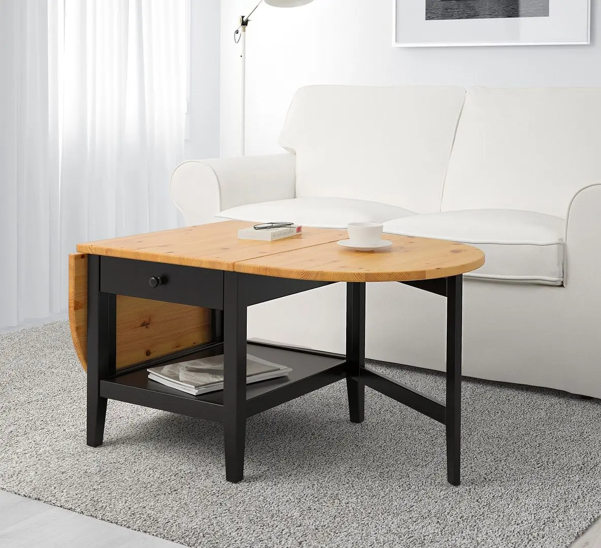 Журнальный столик Ikea Arkelstorp 65x140x52 (Черный)