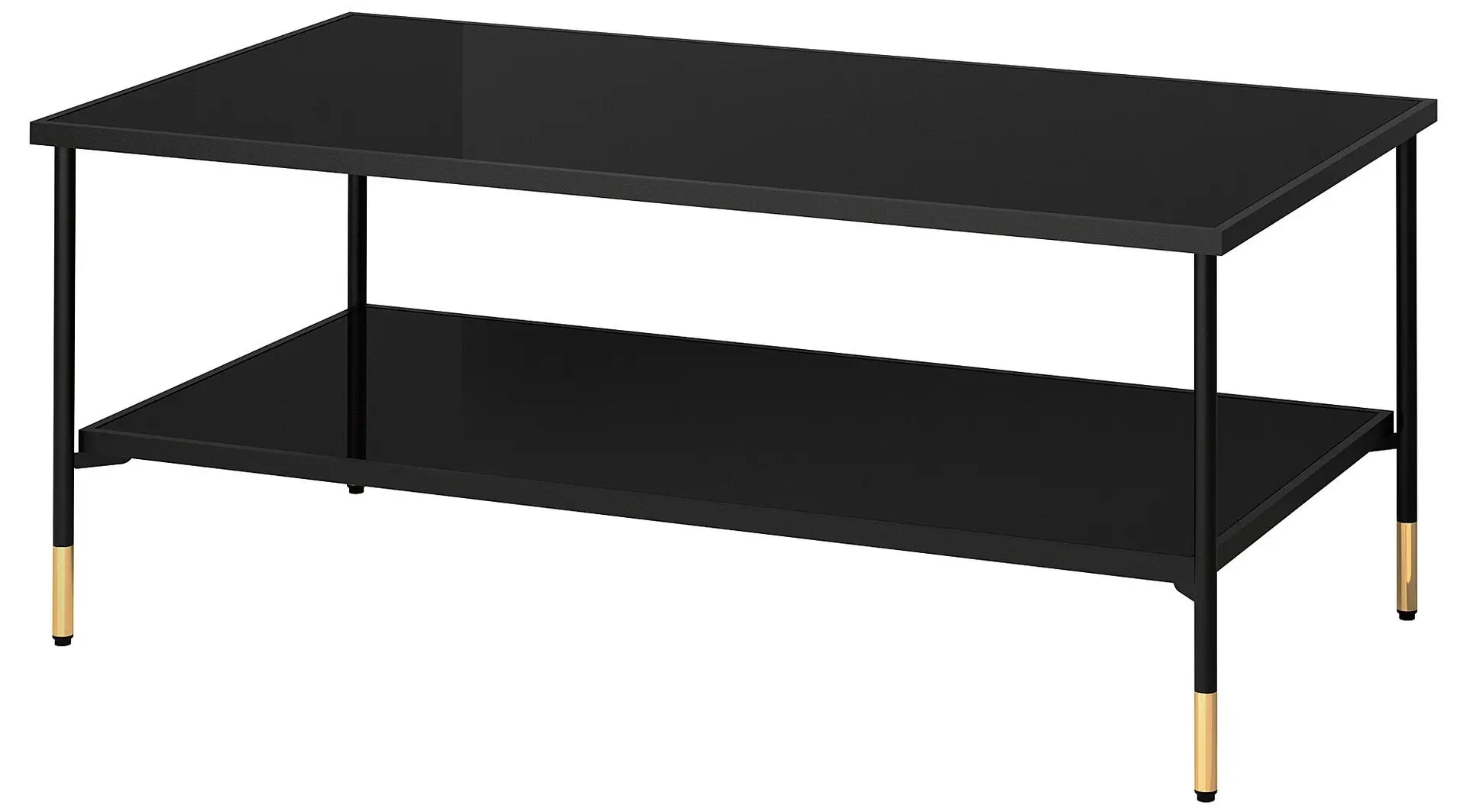 Masa pentru reviste Ikea Asperod 115x58 (Negru/Sticla Negru)