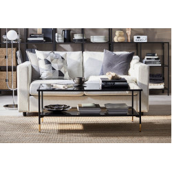 Masa pentru reviste Ikea Asperod 115x58 (Negru/Sticla Negru) Thumb