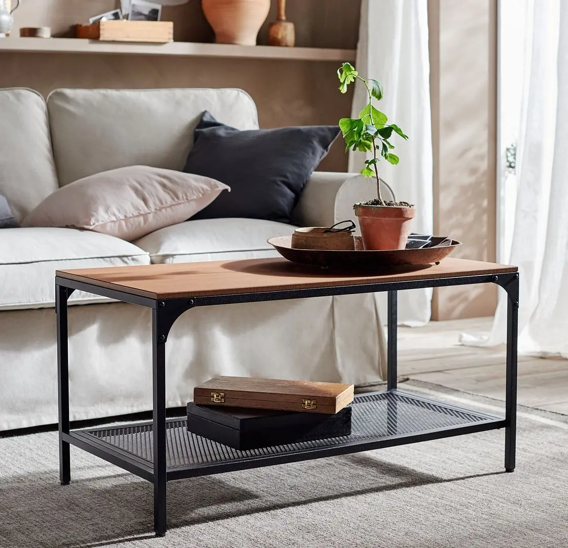 Masa pentru reviste Ikea Fjallbo 90x46 (Negru)