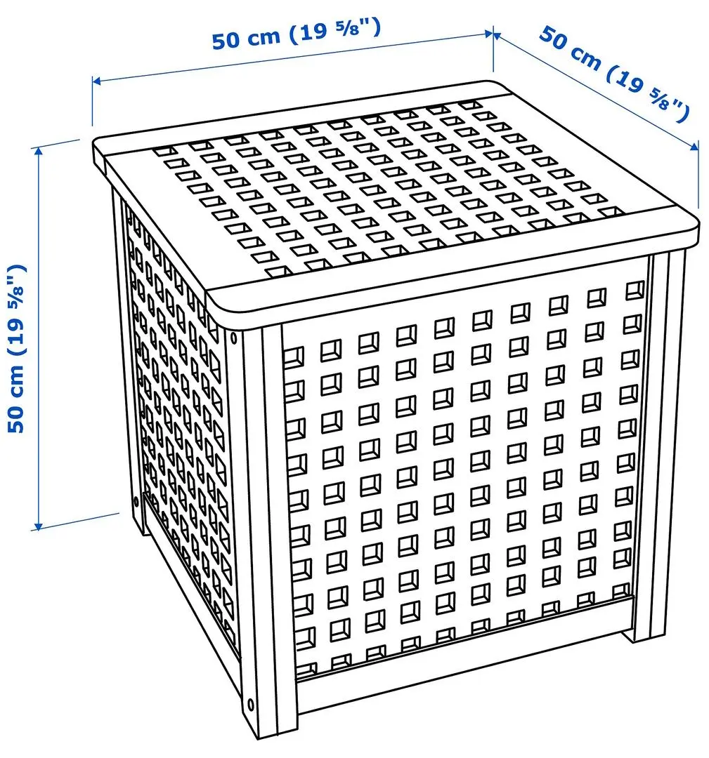 Masa pentru reviste Ikea Hol 50x50 (Acacia)