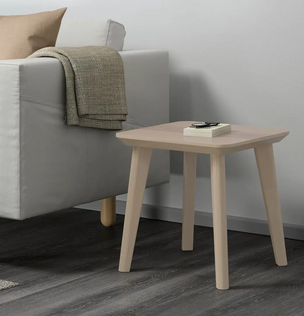 Masa pentru reviste Ikea Lisabo 45x45 (Furnir Frasin)