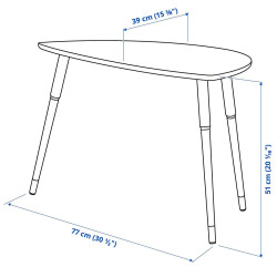 Masa pentru reviste Ikea Lovbacken 77x39 (Maro Mediu) Thumb
