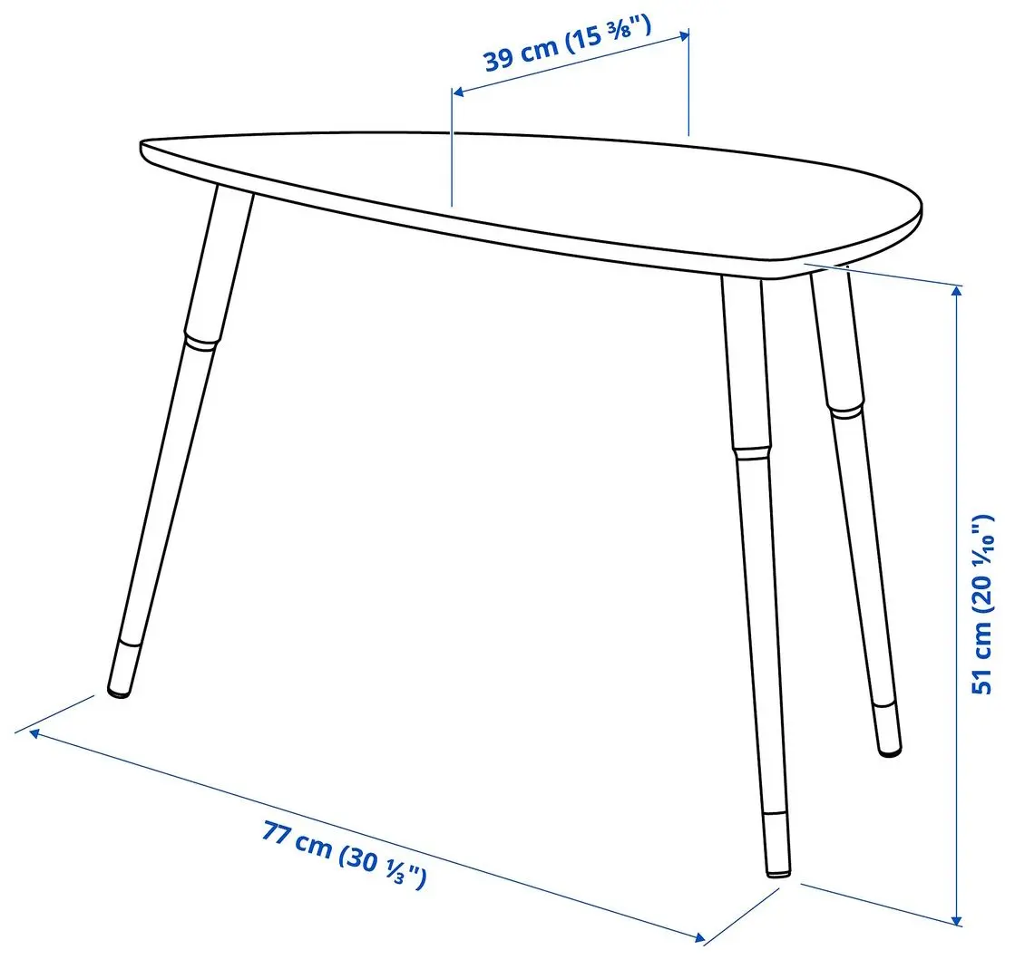 Masa pentru reviste Ikea Lovbacken 77x39 (Maro Mediu)