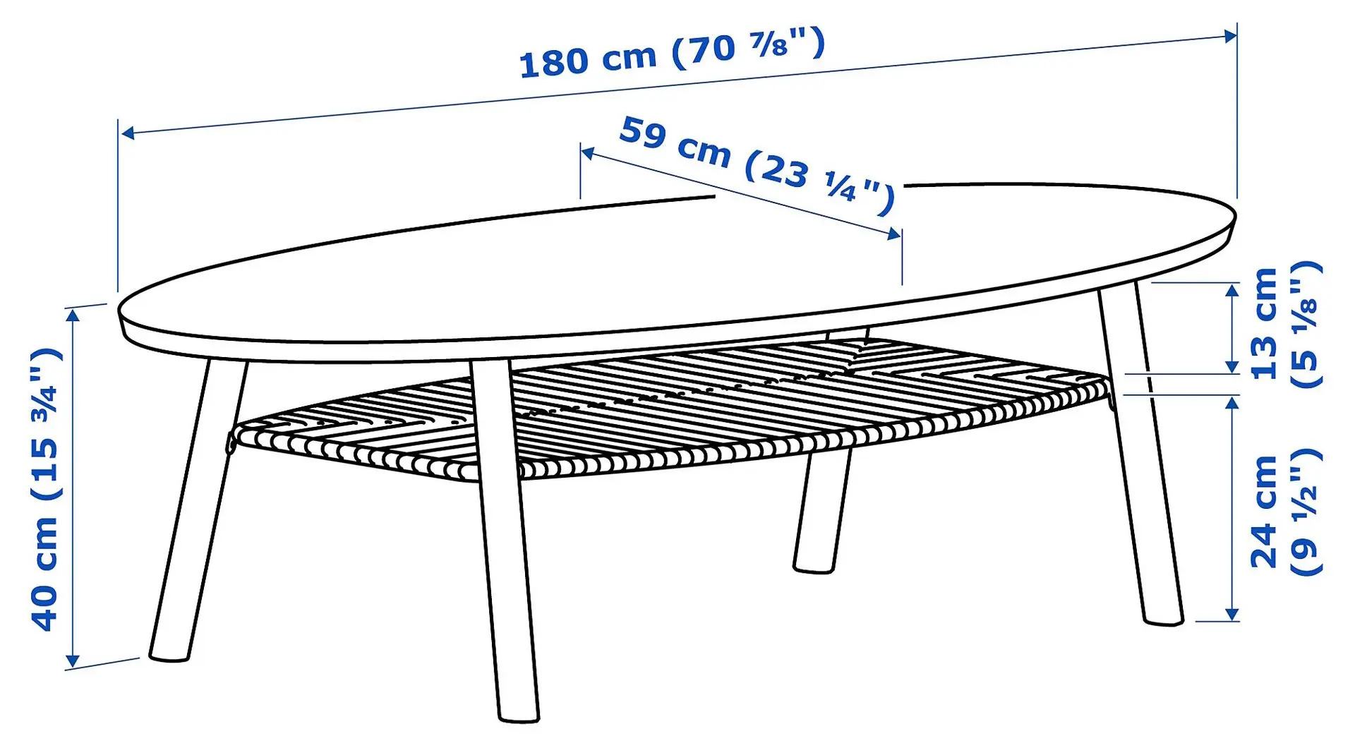 Журнальный столик Ikea Stockholm 180x59 (Ореховый Шпон) - 6