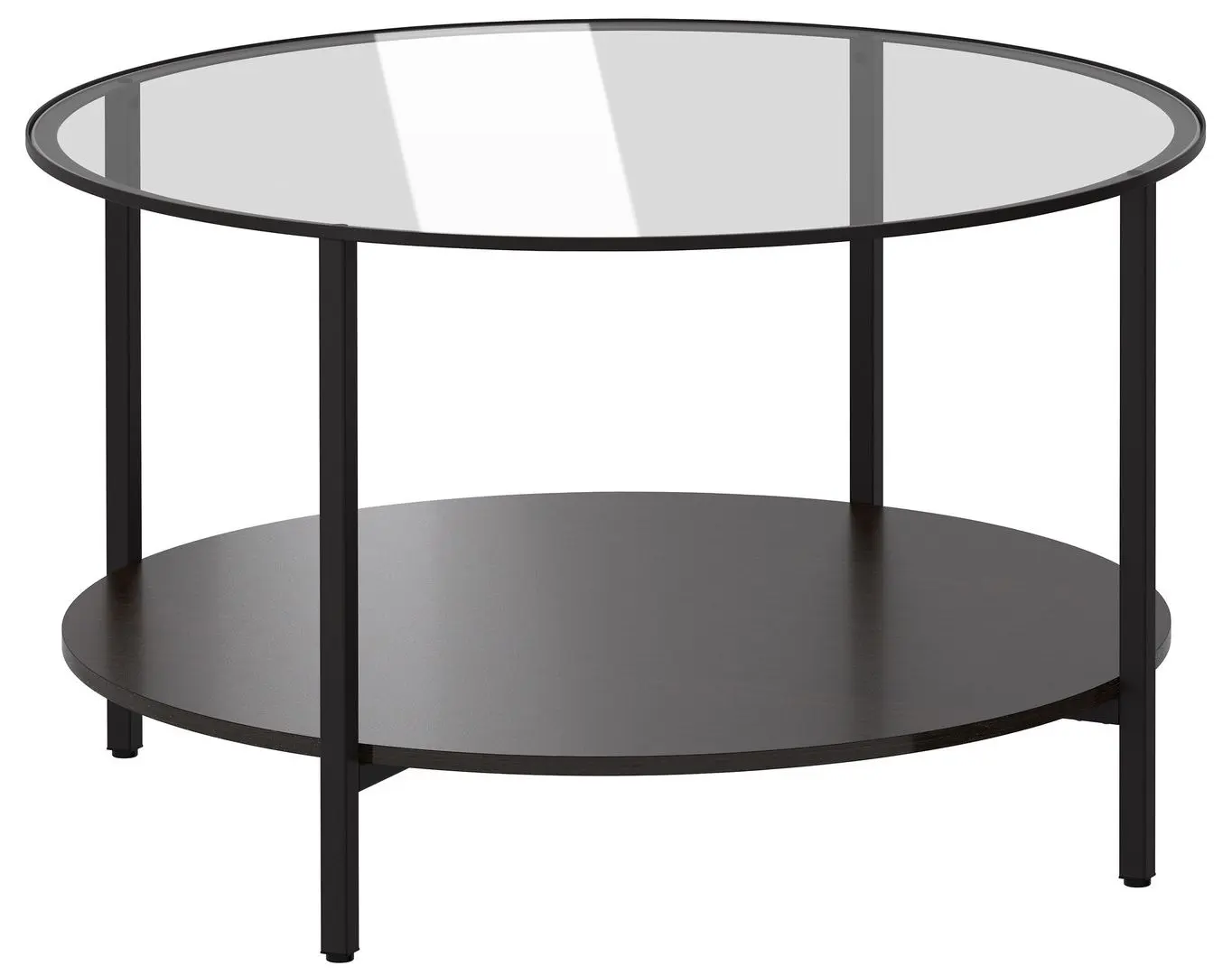 Masa pentru reviste Ikea Vittsjo 75 (Negru-Maro/Sticla)