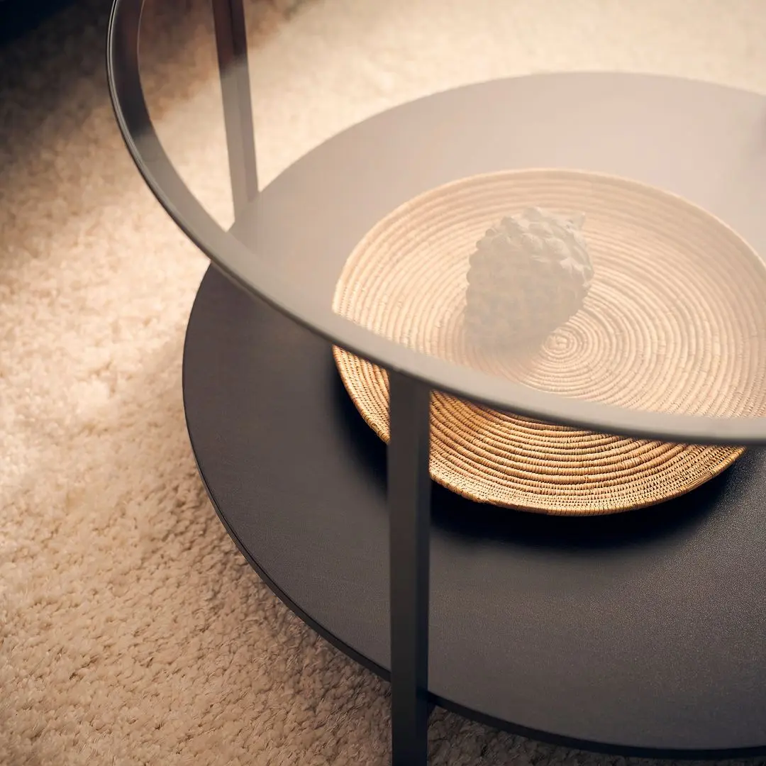 Masa pentru reviste Ikea Vittsjo 75 (Negru-Maro/Sticla)