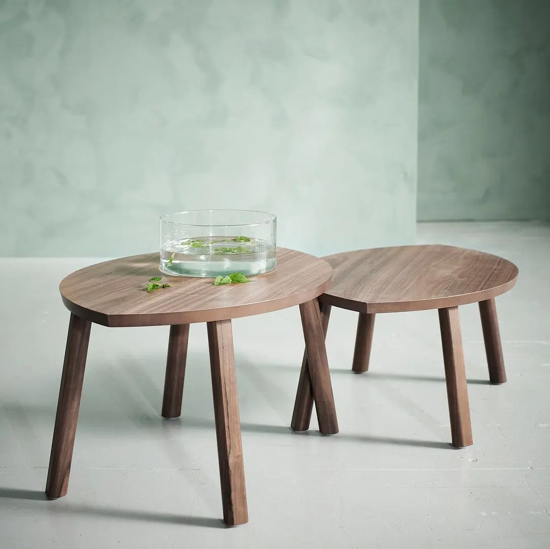 Set mese pentru reviste Ikea Stockholm (Furnir nuc)