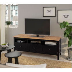Tumba pentru TV Ikea Hemnes 148x47x57 (Negru-maro/Maro-deschis)