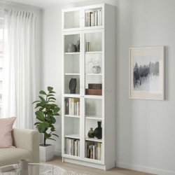 Biblioteca Ikea Billy/Oxberg 80x30x237 (Alb)