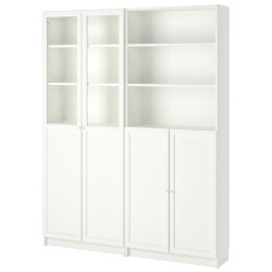 Biblioteca Ikea Billy/Oxberg panou/usa sticla 160x30x202 (Alb) Thumb