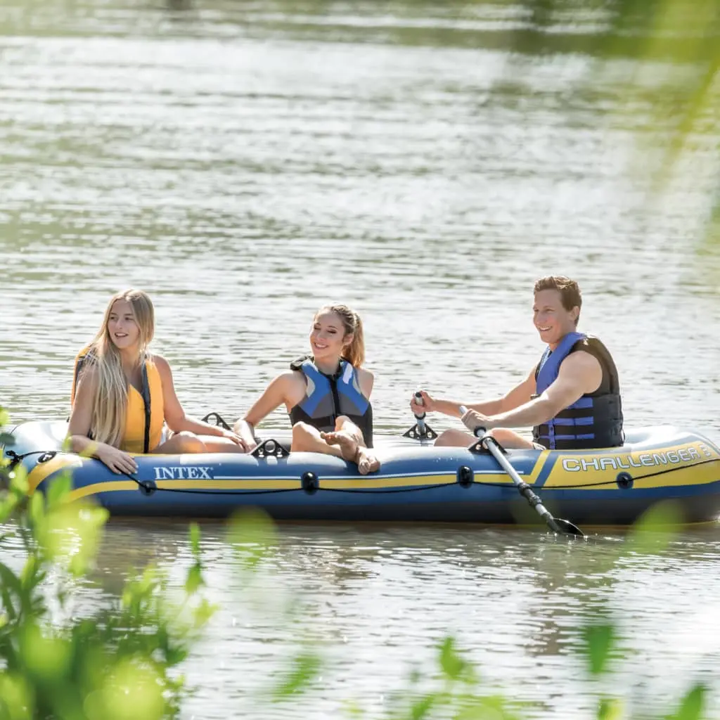 Надувная лодка Intex Challenger 3 68370 (Blue/Yellow)