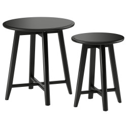 Set masute pentru reviste Ikea Kragsta (Negru) Thumb