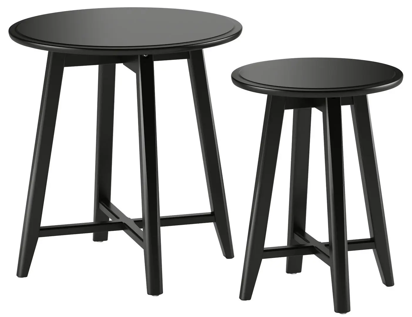 Set masute pentru reviste Ikea Kragsta (Negru)