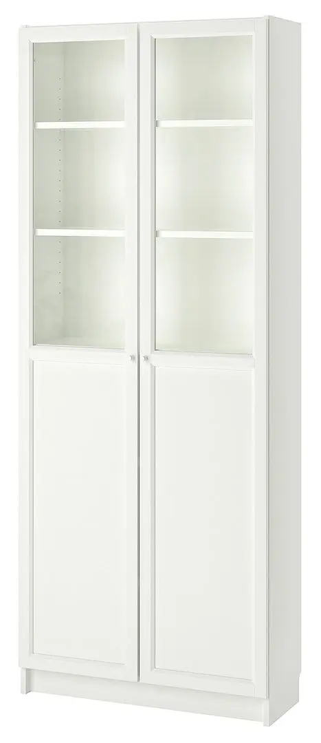 Biblioteca Ikea Billy panou/usa sticla 80x30x202 (Alb)