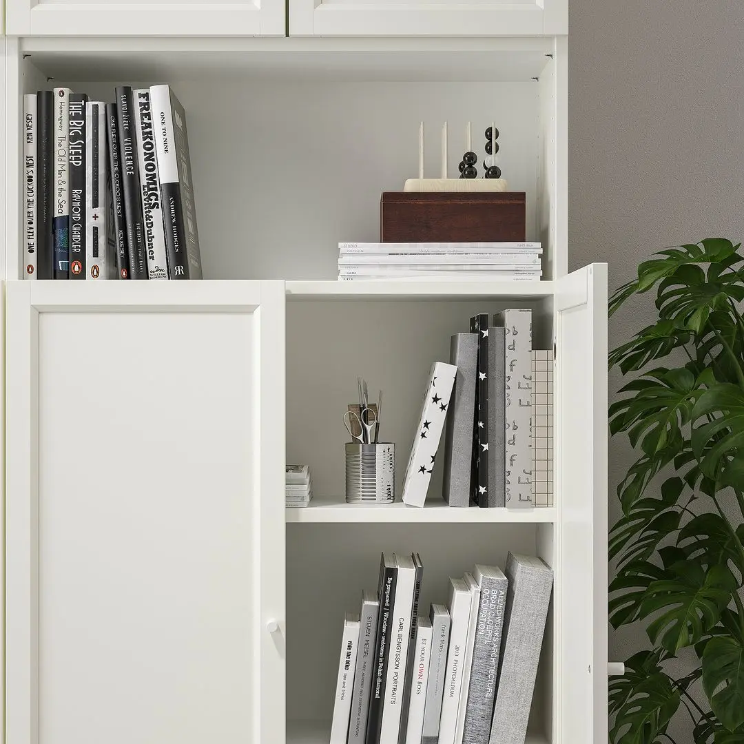 Biblioteca Ikea Billy/Oxberg extensie înaltă/uşi 160x30x237 (Alb)