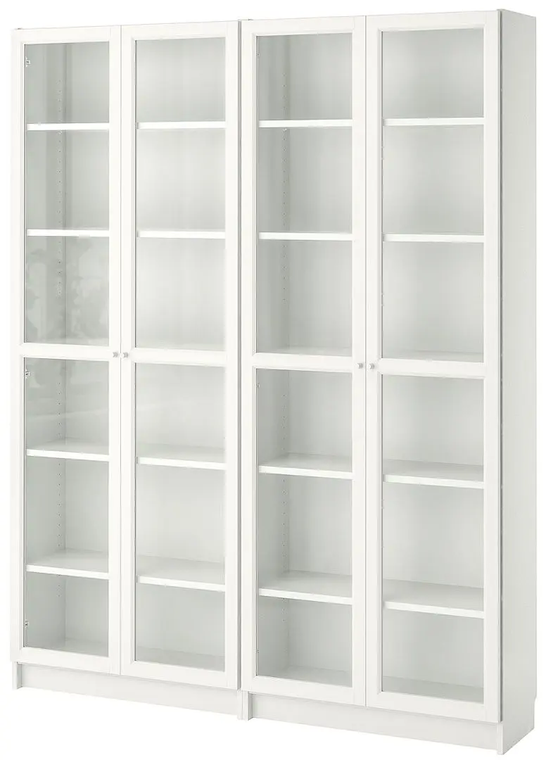 Biblioteca Ikea Billy/Oxberg sticla 160x30x202 (Alb)